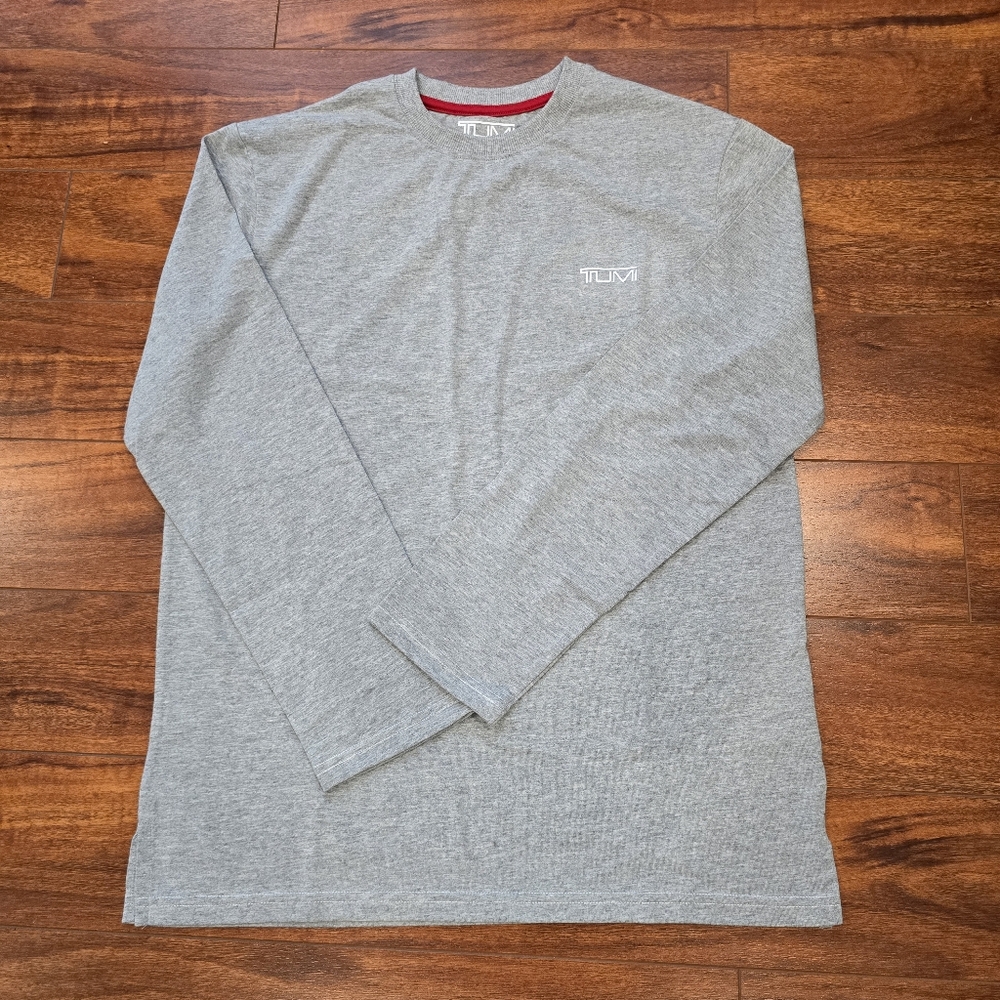 TUMI In Parnership With Air India Men's Long Sleeve T-Shirt Size S Gray